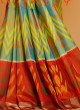Multi Colored Patola Woven Pure Silk Saree